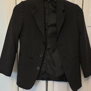 Classic Black Pinstripe Kids Blazer
